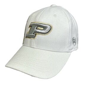 Purdue University Boilermakers Top Of The World Hat One Fit Embroidered White